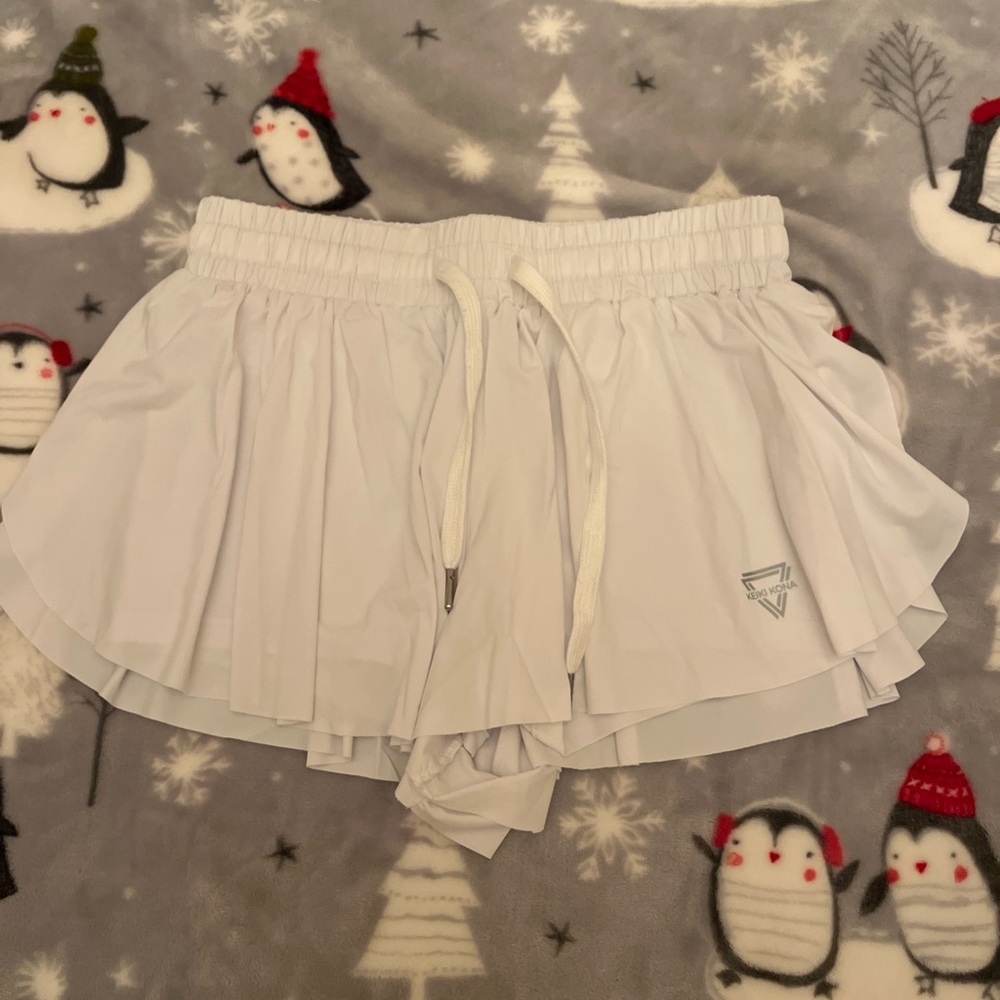 Keiki Kona White Athletic shorts with Drawstring